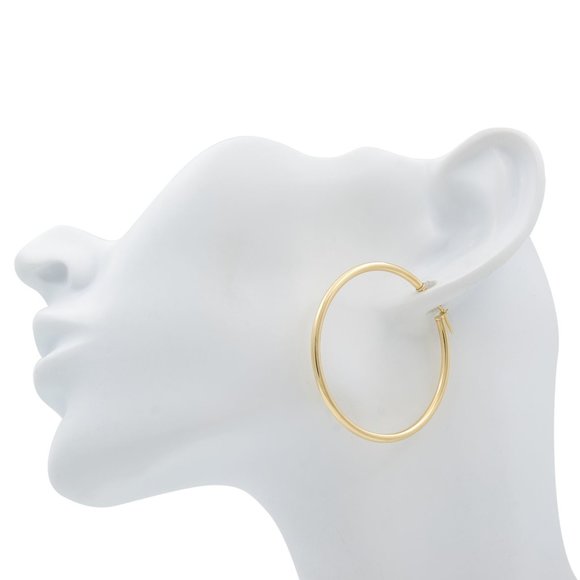 Rachel Koen 14K Yellow Gold Medium Hoop Earrings 1.5inch